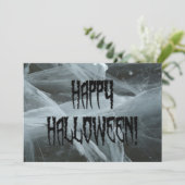 Spider Leg Halloween en Eerie Background Invite Kaart (Staand voorkant)