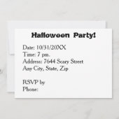 Spider Leg Halloween en Eerie Background Invite Kaart (Achterkant)