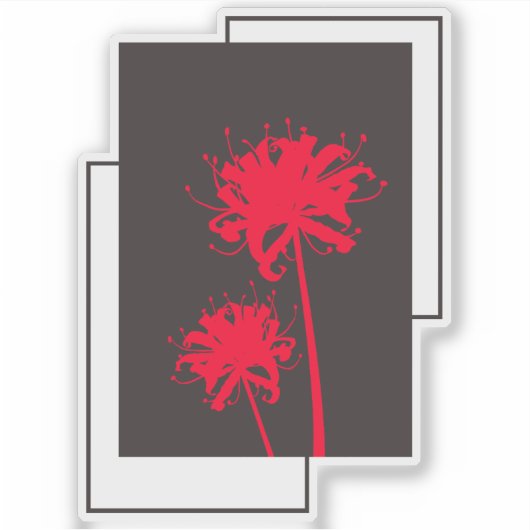 Spider Lily Flower Sticker (Voorkant)