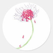 Spider Lily Ronde Sticker (Voorkant)