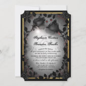 Spider Love Gothic Halloween Wedding Kaart (Achterkant)