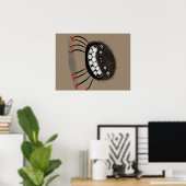 Spider Lovers Gift | Een glimlachend spinmonster Poster (Thuiskantoor)