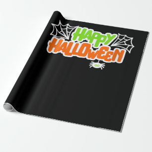 Spider Lovers Happy Halloween Kleurrijke Schattige Cadeaupapier