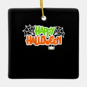 Spider Lovers Happy Halloween Kleurrijke Schattige Keramisch Ornament