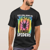 Spider Lovers Schattige Spider Apparel voor Vrouwe T-shirt (Voorkant)