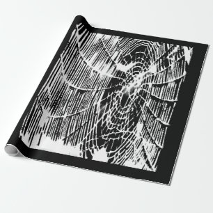Spider Lovers Tangled Halloween Spider Web White Cadeaupapier