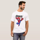 Spider-Man – Chibi Marvel Superhelden Kunst T-shirt (Voorkant volledig)