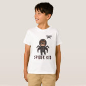 Spider Man Kid Cartoon | Cute Spidey on the Back T-shirt (Voorkant volledig)