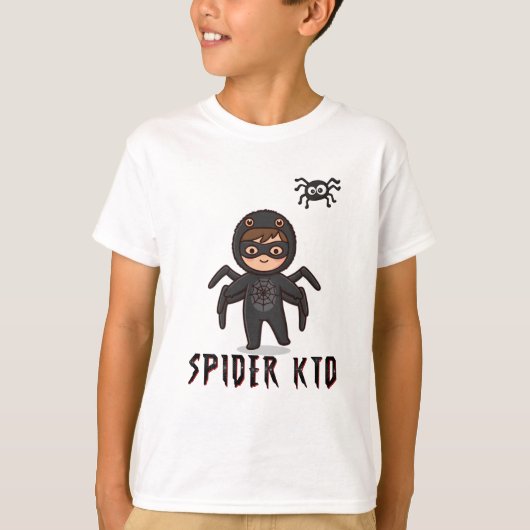 Spider Man Kid Cartoon | Cute Spidey on the Back T-shirt (Voorkant)