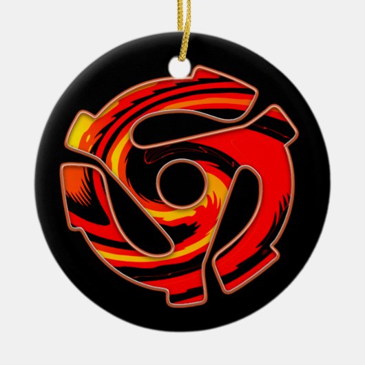 Spider met 45 rpm keramisch ornament (Voorkant)