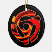 Spider met 45 rpm keramisch ornament (Links)
