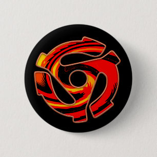 Spider met 45 rpm ronde button 5,7 cm