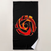 Spider met 45 rpm strandlaken (Voorkant)