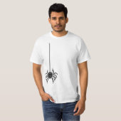 Spider met Cobweb Line T-shirt – Spooky Pet-Shirt (Voorkant volledig)