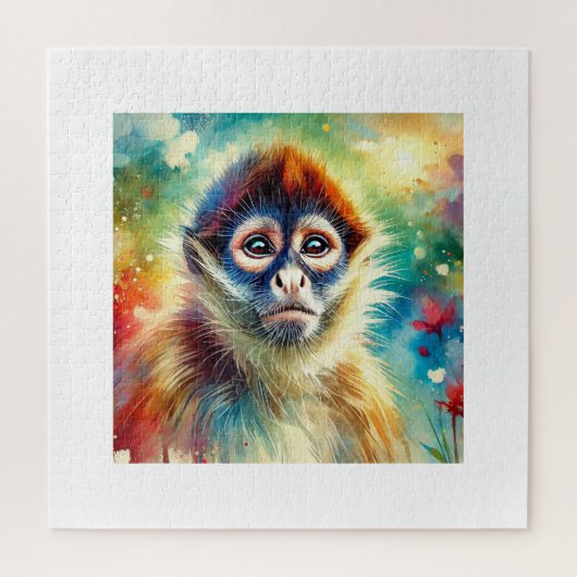 Spider Monkey Harmony 220824AREF117 - Watercolor Legpuzzel (Verticaal)