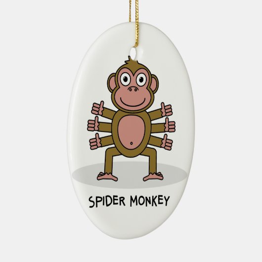 Spider Monkey Keramisch Ornament (Rechts)