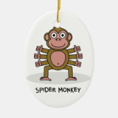 Spider Monkey Keramisch Ornament (Voorkant)