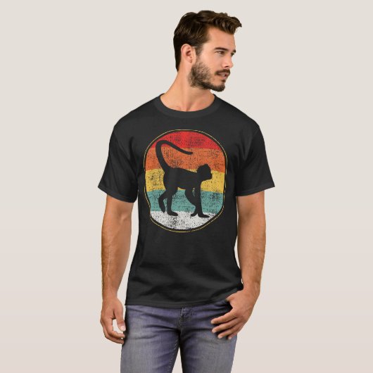 Spider Monkey Retro Vintage T-shirt (Voorkant volledig)
