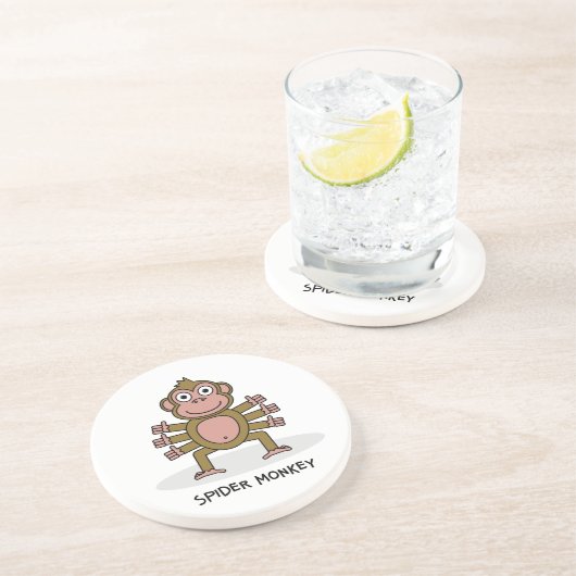 Spider Monkey Zandsteen Onderzetter (Zijkant)