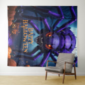 Spider Monster Halloween Achtergrond Wandkleed (In Situ (horizontaal))