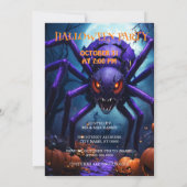 Spider Monster Halloween Feest Uitnodiging (Achterkant)
