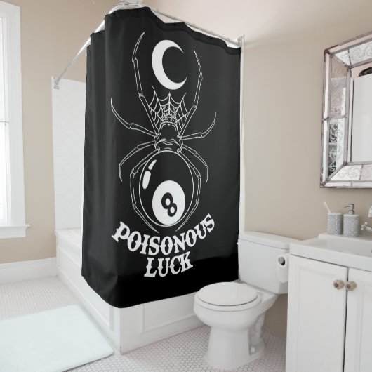 Spider Moon Poisonous Luck Douchegordijn (In situ)