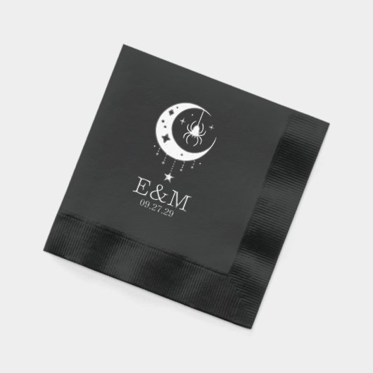 Spider Moon Wedding Folie Servetten (Links)