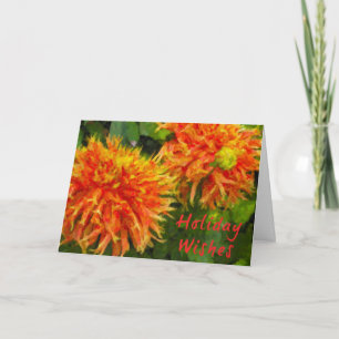 Spider Mum Floral Holiday Card Feestdagen Kaart