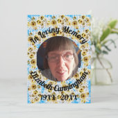 Spider Mum Loving Memory Foto Memorial Kaart (Staand voorkant)