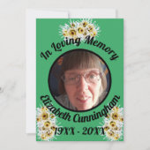 Spider Mums Photo Green Memory Quote Memorial Kaar (Voorkant)