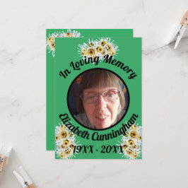 Spider Mums Photo Green Memory Quote Memorial Kaar