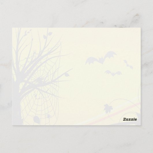 Spider on Web Halloween Briefkaart (Achterkant)