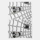 Spider op het web met Skull Halloween Kitchen Towe Theedoek (Verticaal)