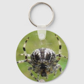 Spider op het werk Keyring Sleutelhanger (Voorkant)