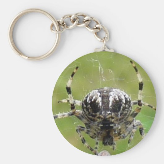 Spider op het werk Keyring Sleutelhanger (Voorkant)