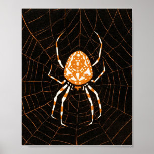 Spider op internet door Julie de Graag Art Nouveau Poster