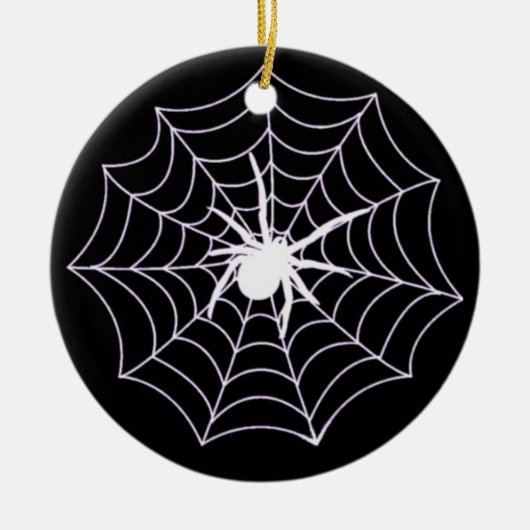Spider op internet keramisch ornament (Voorkant)