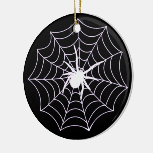 Spider op internet keramisch ornament (Links)