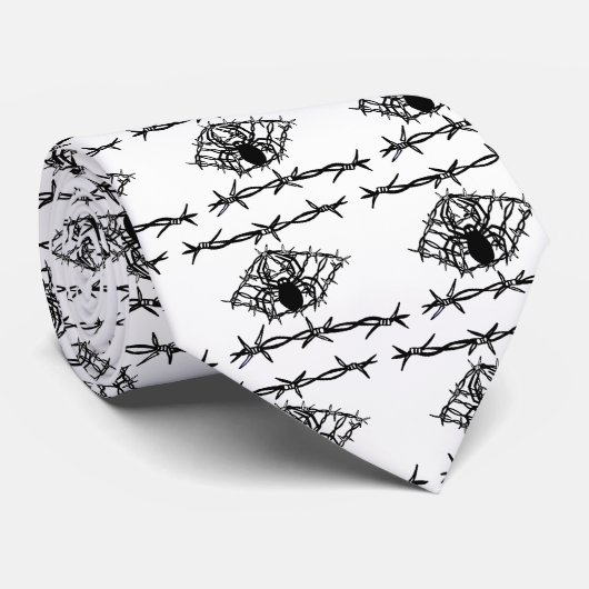 Spider op stropdas van het barbineweb (Opgerold)