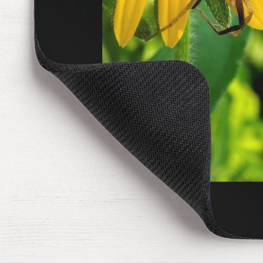 Spider op Sunflower Mousepad Muismat (Hoek)