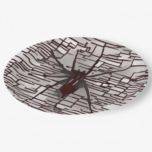 Spider Papieren Bordje (Gekanteld)