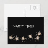 Spider Party Time Briefkaart (Voorkant / Achterkant)