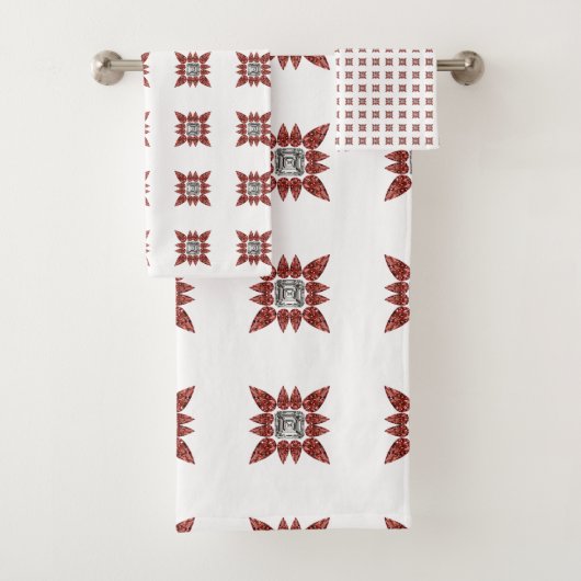 Spider Pattern Bad Handdoek (Insitu)