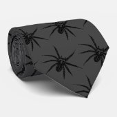 Spider Pattern | STROPDAS | Kool en zwart (Opgerold)