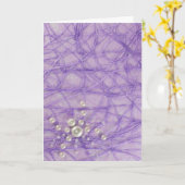 Spider personaliseren met Paarse parels abstract Kaart (Gele Bloem)