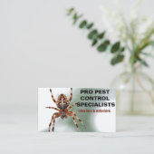 Spider Photo Pest Control Service Visitekaartje (Staand voorkant)