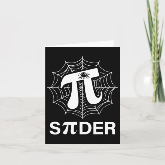 Spider Pi Spider Wetenschap Wiskunde Docent Funny Kaart (Voorkant)