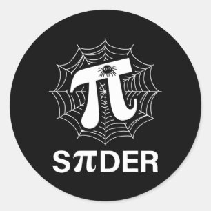 Spider Pi Spider Wetenschap Wiskunde Docent Funny  Ronde Sticker