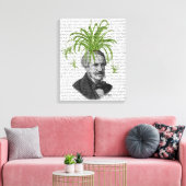 Spider Plant Head Canvas Afdruk (Insitu (Woonkamer))