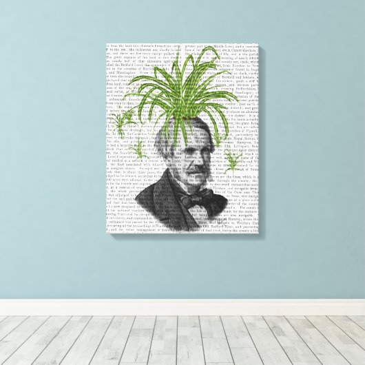 Spider Plant Head Canvas Afdruk (Insitu (Houten vloer))